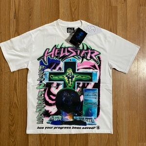 New Small Hellstar Online White T-Shirt